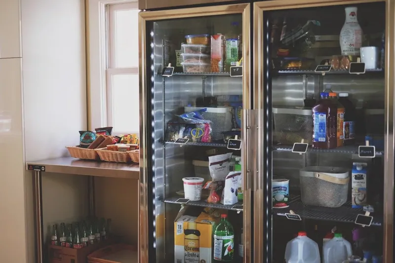 The stocked pantry available to guests
